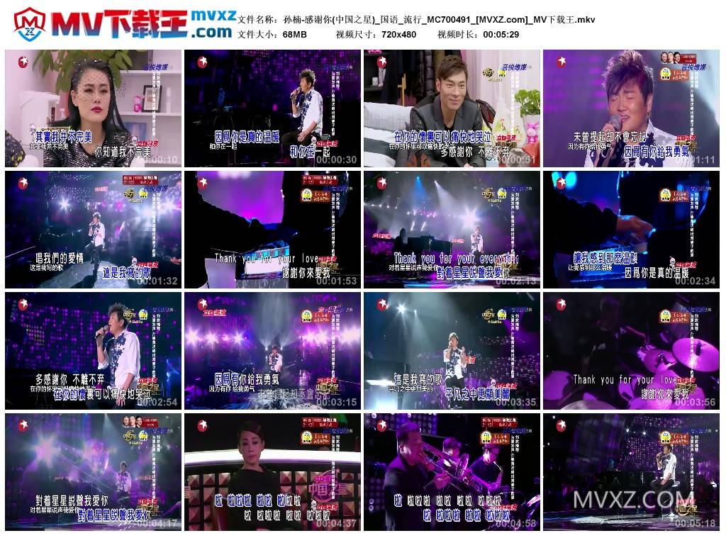 孙楠-感谢你(中国之星)_国语_流行_MC700491